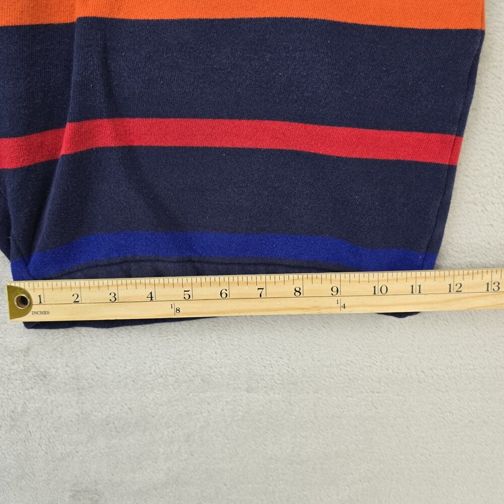 Polo Ralph Lauren Fleece Shorts Mens Large Navy Blue 7" Striped FLAWS - Picture 11 of 13